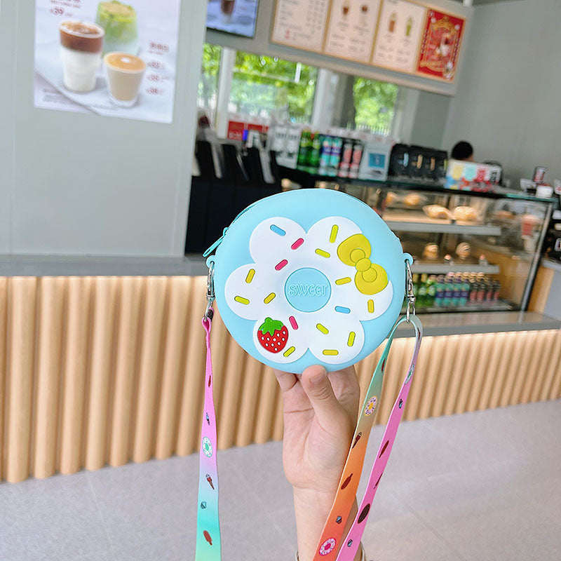 Silicone Portable Crossbody Bags - Fruit Donut Shoulder Bag