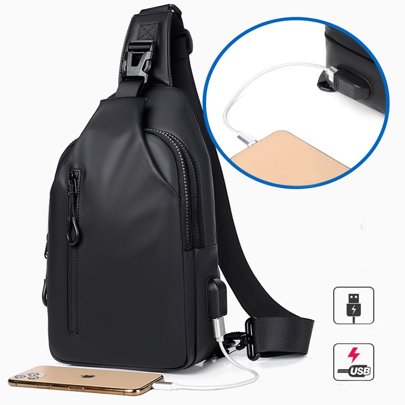 Black Sling Crossbody Backpack - Shoulder Bag For Men