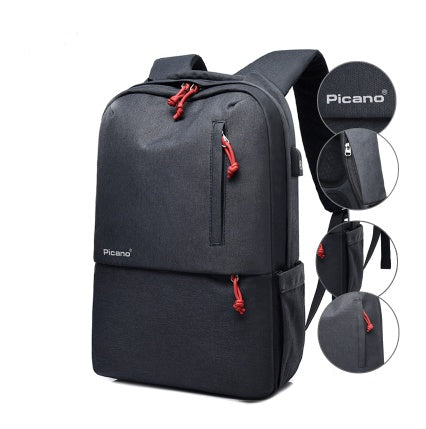 Cross Border Picano Custom Computer Bag - backpack leisure student package men and women multi-functional USB charging knapsack