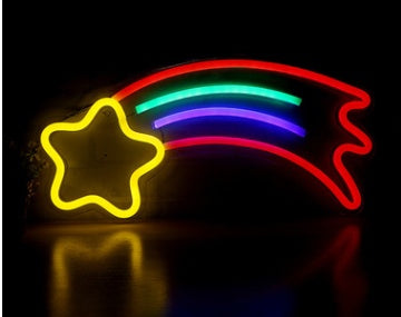 Room Decoration Night Light - LED Neon Lights, Acrylic Back Panel,
