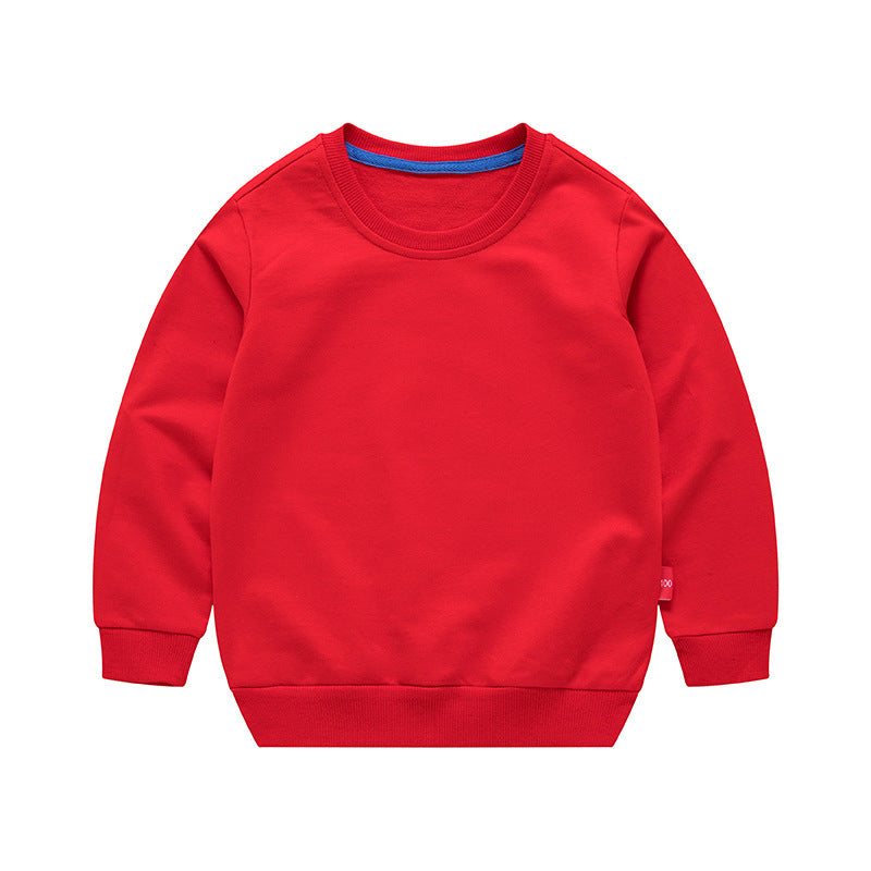 Boys Korean Round Neck Loose Long Sleeve Pullover