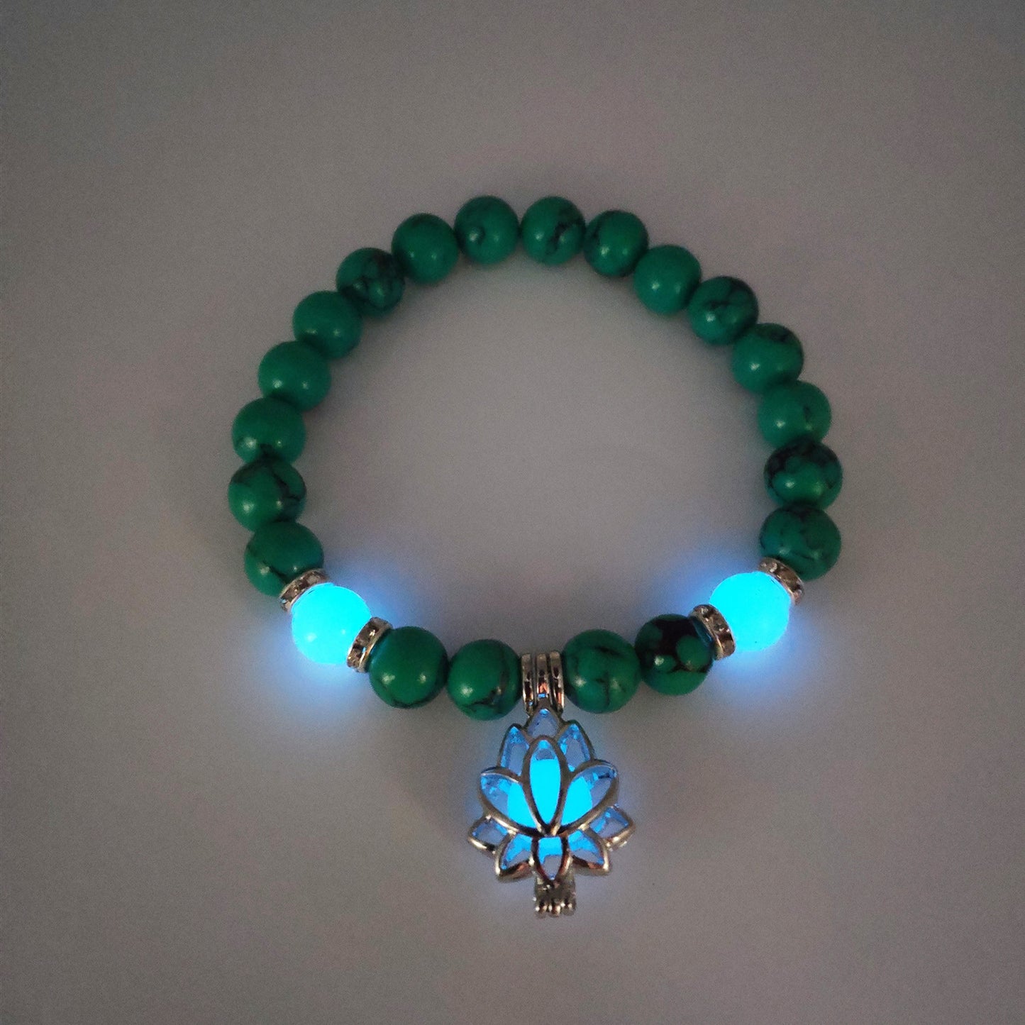 Natural Stone Bracelet - Yoga Healing Luminous Glow In The Dark Charm Beads Bracelet For Men and Women