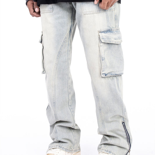 Micro Elastic Jeans With Zipper Design