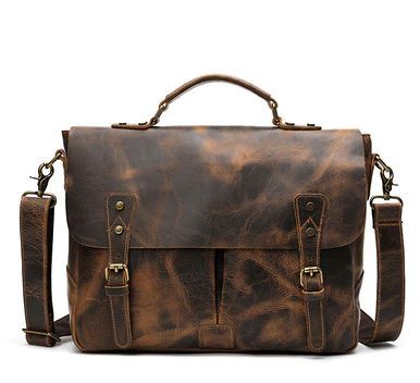 Portable Men's Leather Briefcase