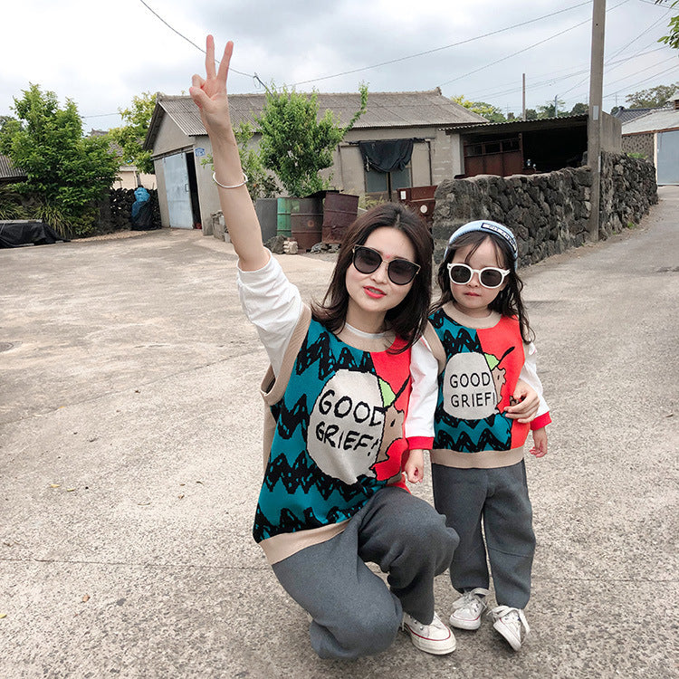 Cute Sweaters Parent-Child wear
