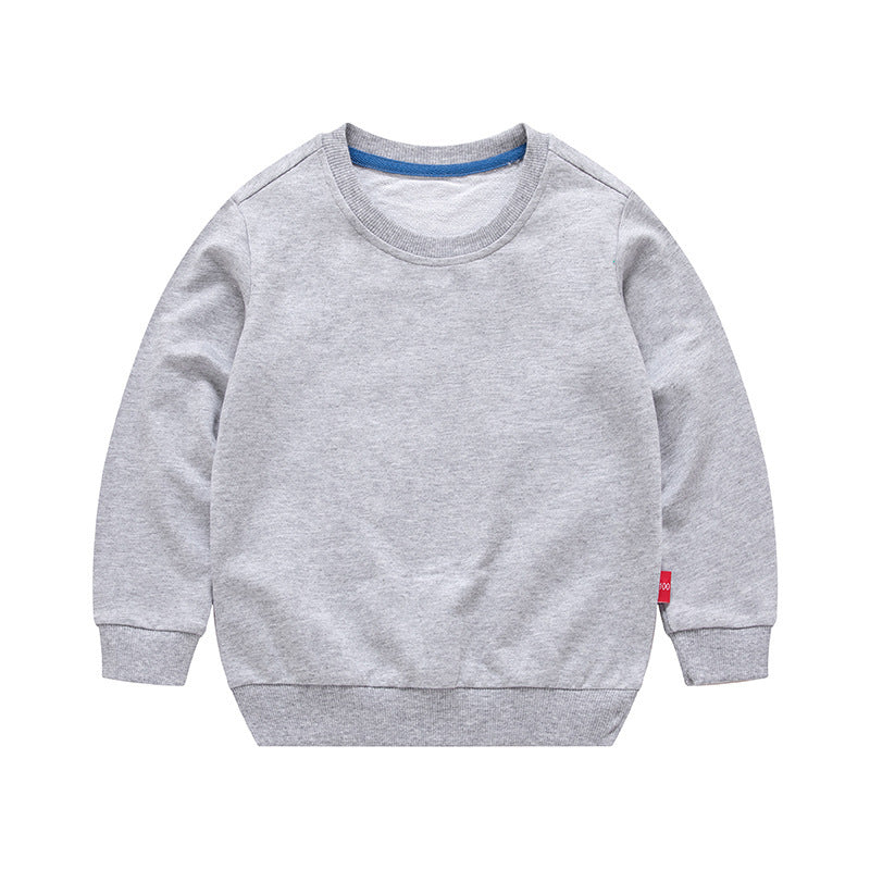 Boys Korean Round Neck Loose Long Sleeve Pullover