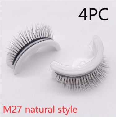 Reusable 3D Mink Lashes - Natural False Eyelashes Self Adhesive Glue Free Makeup Eyelash