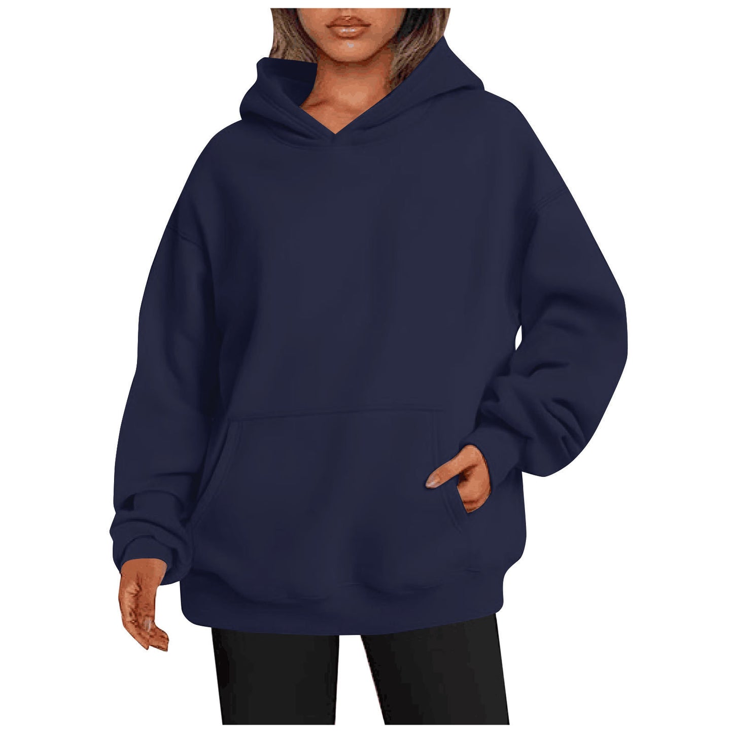 Women's Hoodies With Pockets - Fashion Solid Sweatshirt Oversized Hooded Sweater