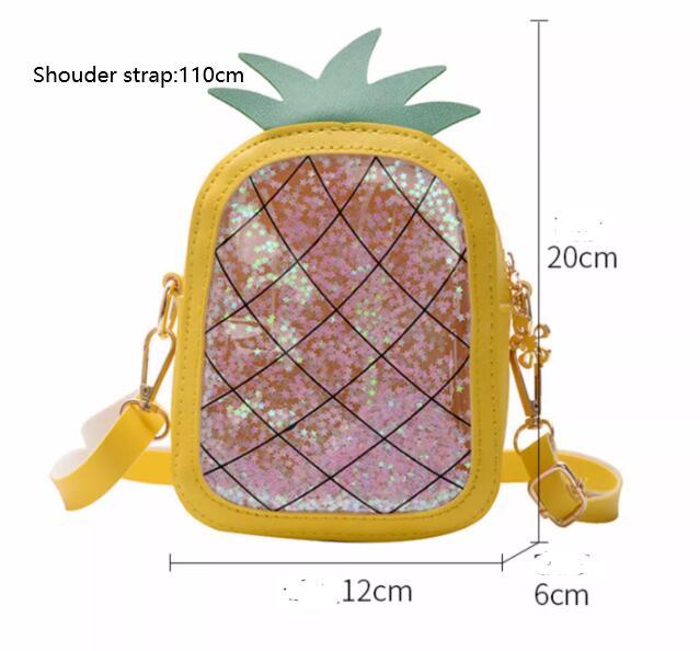 Summer Children's Shoulder Bag - Pineapple / Strawberry One Shoulder Jelly Bag