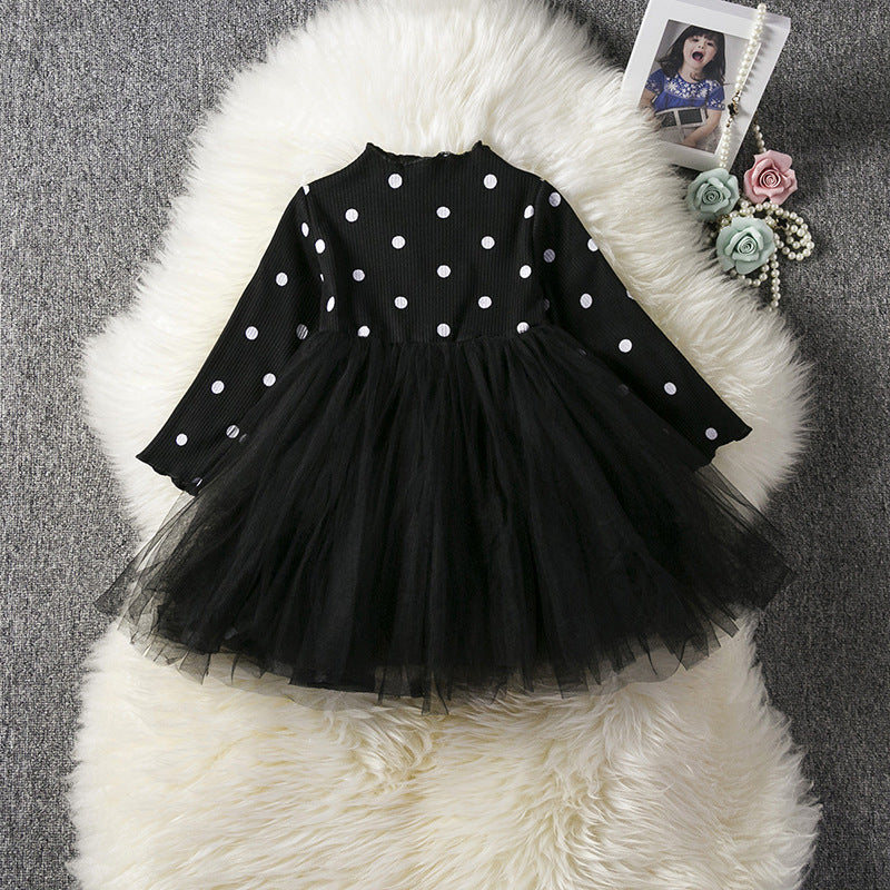 Baby Girls Long Sleeve Tutu Lace Dresses - Birthday Party Clothes Christening Gown Casual Wear
