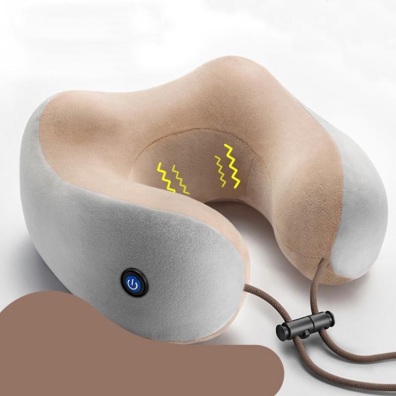 Gold U-type Massage Pillow - Multi-function Shoulder Cervical Car Neck Guard