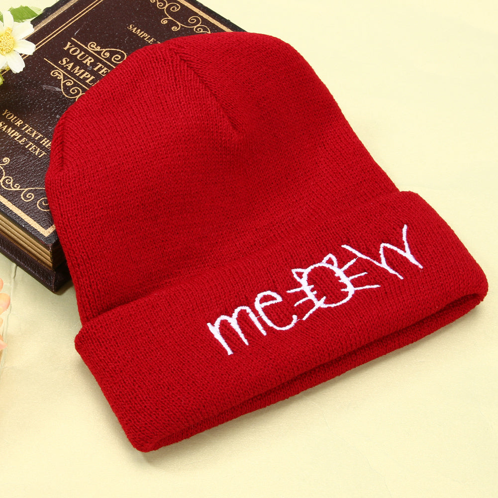 Casual Autumn Hip Hop Hats Knitted Wool Beanies Hat - Warm Winter Hat For Women Beanie Winter Caps