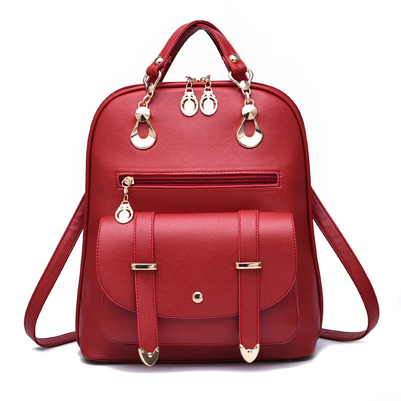 Female Bag - fashion leather dual-use backpack