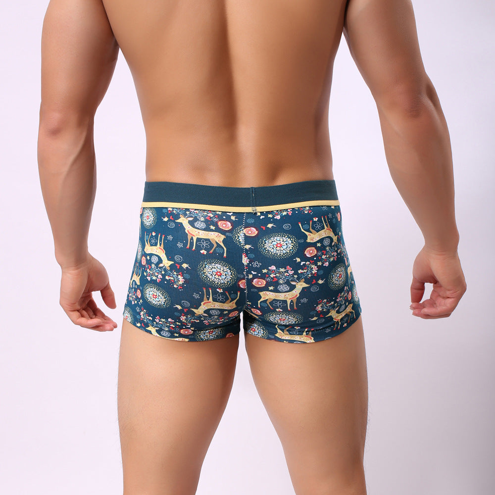 Mid Waist Boxer Pants - Men Panties Men