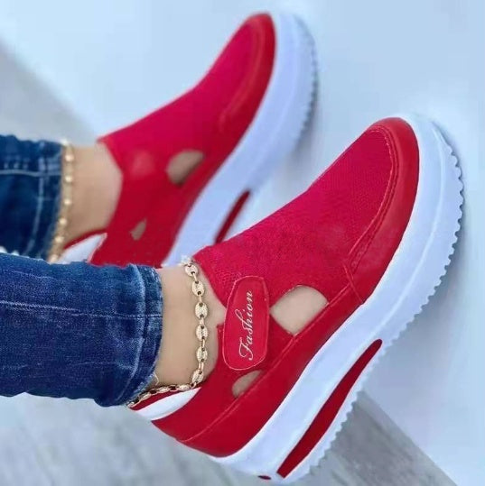 Women's Sneakers - Summer New Ladies Casual Low Wedge, Breathable Non-Slip Comfort Female Sport Shoes, Mesh Shoes Fashion Style