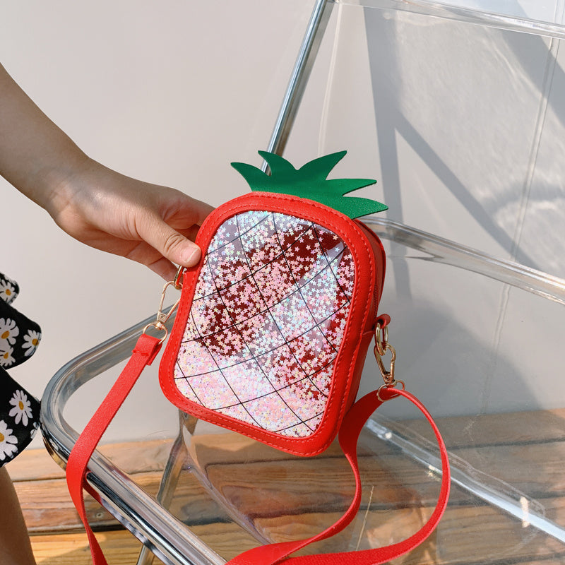 Summer Children's Shoulder Bag - Pineapple / Strawberry One Shoulder Jelly Bag