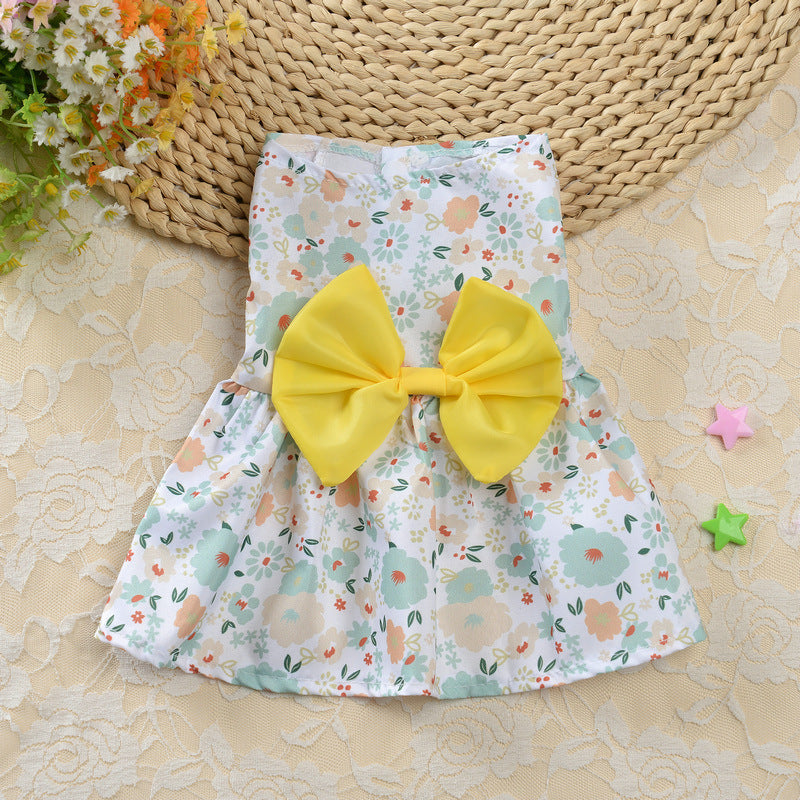 Floral Princess Dress Teddy Pet – Adorable & Stylish Dress for Your Little Girl Dog