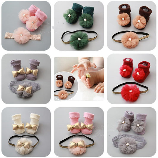 Stylish Children's short socks headband accessories