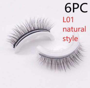 Reusable 3D Mink Lashes - Natural False Eyelashes Self Adhesive Glue Free Makeup Eyelash
