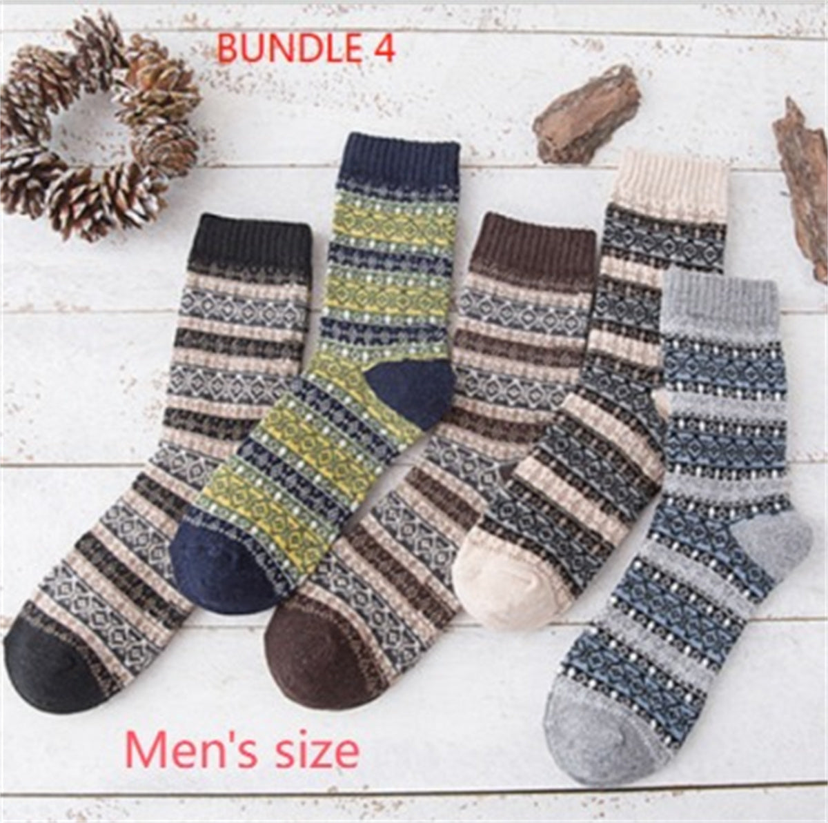 Winter Thick Warm Stripe Wool Socks