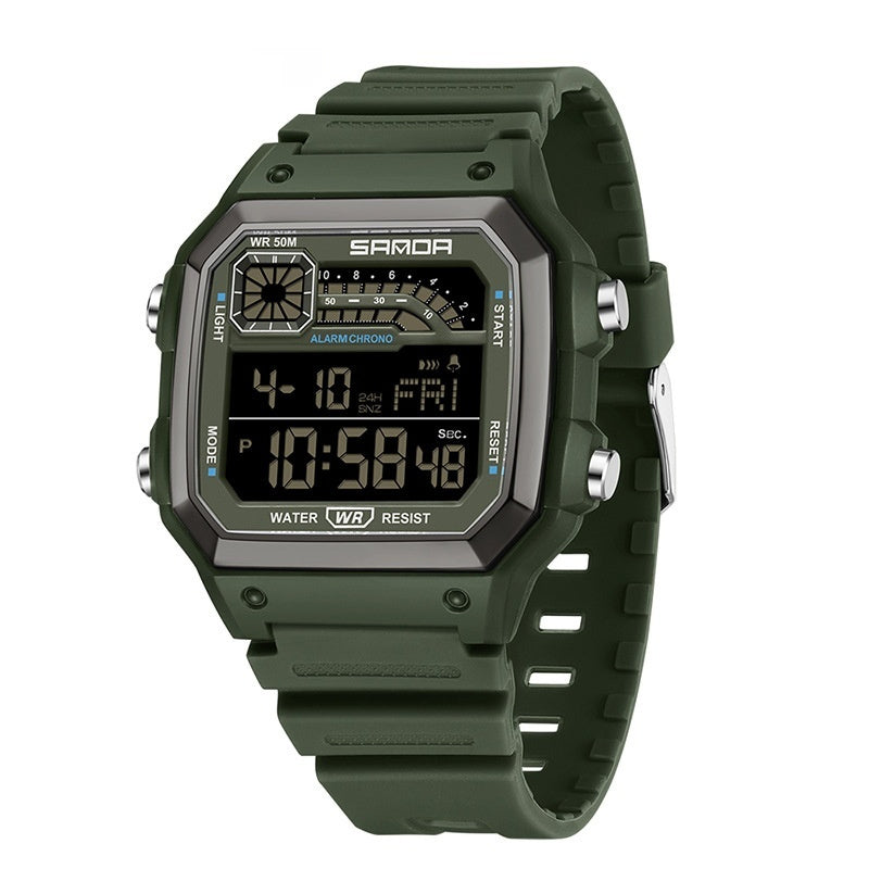Electronic Watch - Luminous Waterproof Sports Men Thin Square