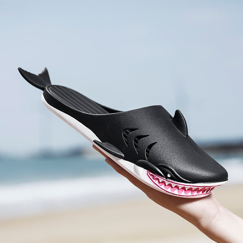 Shark Slippers Beach Shoes -- Flat Slippers Women Men