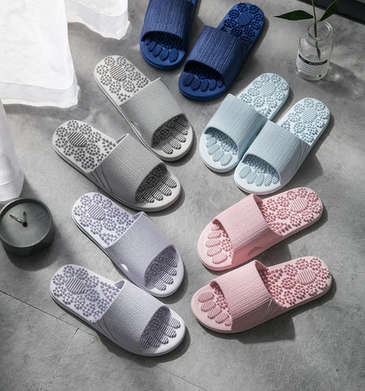 Reflexology Foot Massage Slippers -- Bath Slippers Tension Relief Acupuncture Feet Massager Household Slipper Foot Health Care