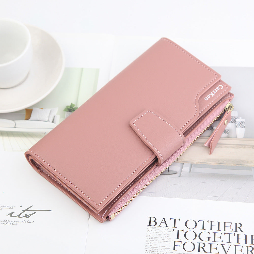 Women's Wallet - Long Wallet, Women Zipper Card