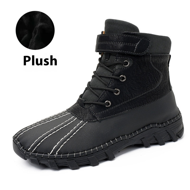 Winter Fleece Lace-up Snow Boots For Men