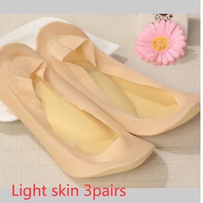 3D Arch Foot Massage Health Care Women Socks - Summer Socks Ice Silk Socks Invisible Slippers Feet Care