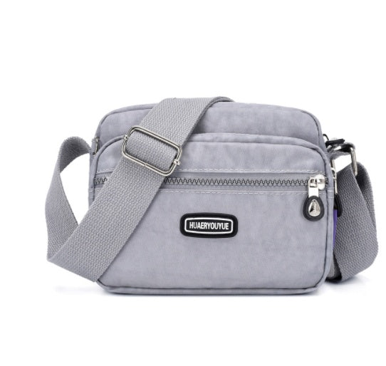 Messenger Bag - Small Square Simple And Versatile Nylon Multi Compartment Bag