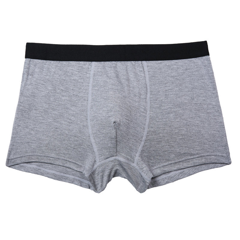 Pure Color Bamboo Fiber Men's Underwear