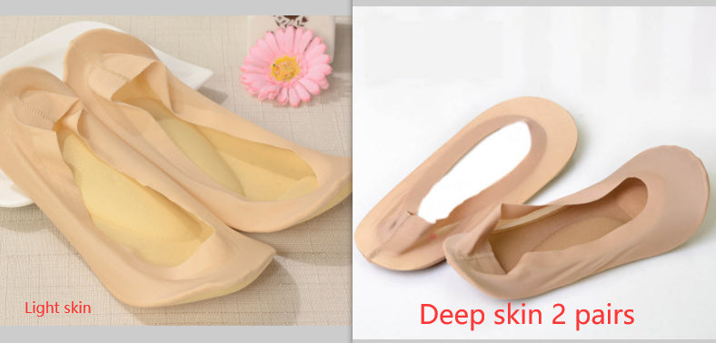 3D Arch Foot Massage Health Care Women Socks - Summer Socks Ice Silk Socks Invisible Slippers Feet Care