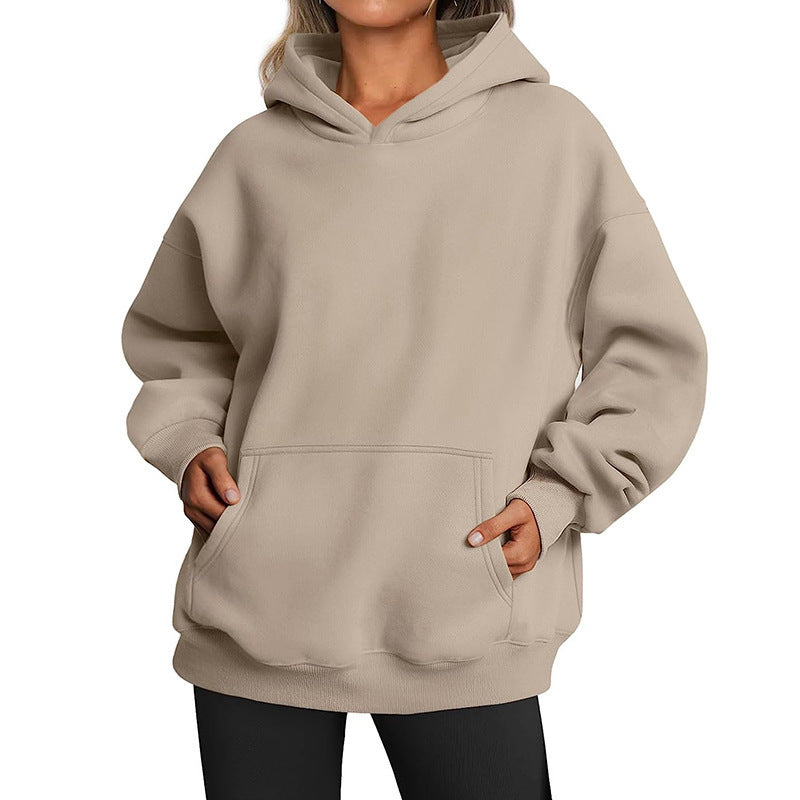 Women's Hoodies With Pockets - Fashion Solid Sweatshirt Oversized Hooded Sweater