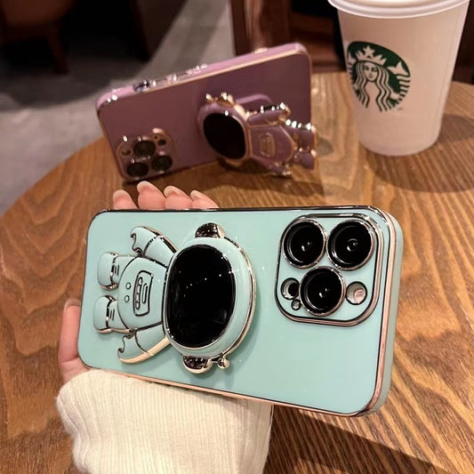 Mobile Phone Case - Electroplating Bracket Protective Cover