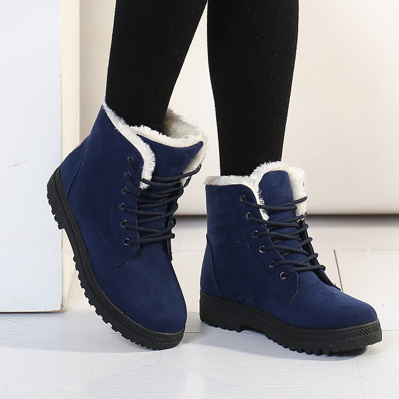 Winter Snow Boots With Warm Plush - Ankle Boots For Women Shoes
