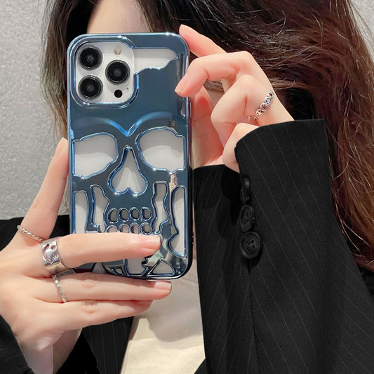 Luxury Plating 3D Skull Phone Case