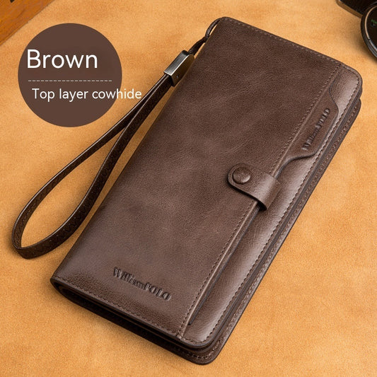 Men's Long Wallet - Genuine Leather Wallet