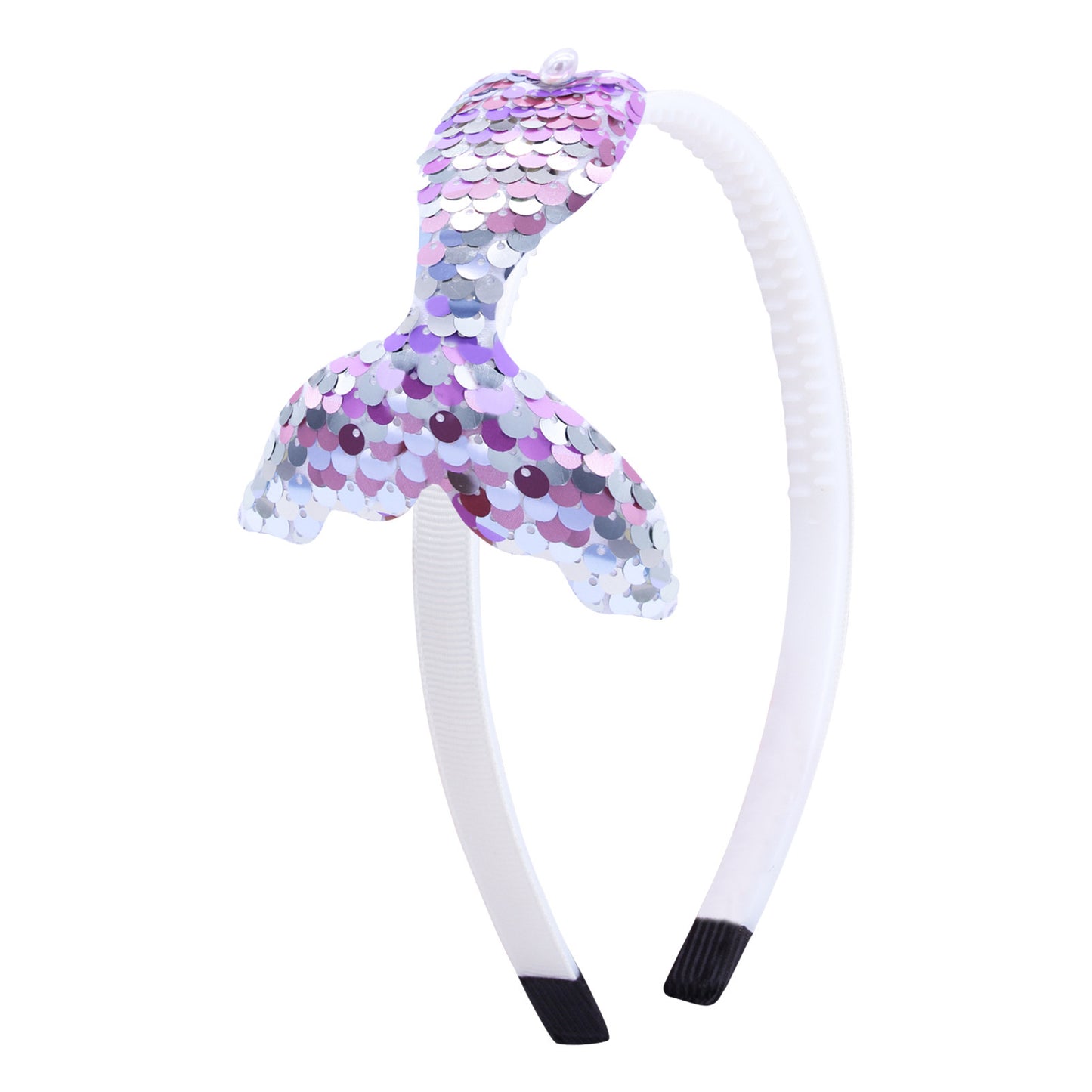 Sequined Hair Accessories - Mermaid Tail Flip Headband, Non-slip Manual Hairpin
