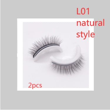 Reusable 3D Mink Lashes - Natural False Eyelashes Self Adhesive Glue Free Makeup Eyelash