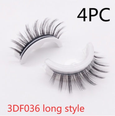 Reusable 3D Mink Lashes - Natural False Eyelashes Self Adhesive Glue Free Makeup Eyelash