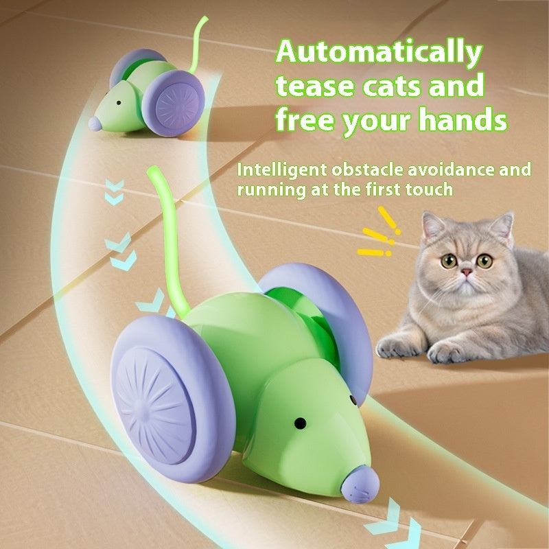 Pet Toys Interactive Cat Toy Electric Mouse Car - Automatic Teaser With Intelligent Obstacle Avoidance Pet Products - JumoShop