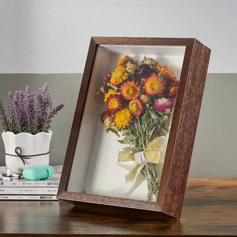 Hollow Dried Flower Photo Frame β 3D DIY Table Decoration & Flower Storage! - JumoShop