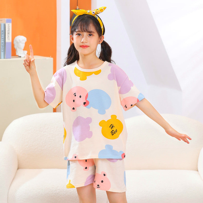 Children's Summer Short-sleeved Suit Homewear