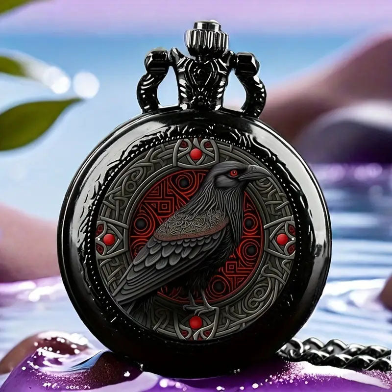 Fashion Retro Flip Decoration Necklace Watch Women