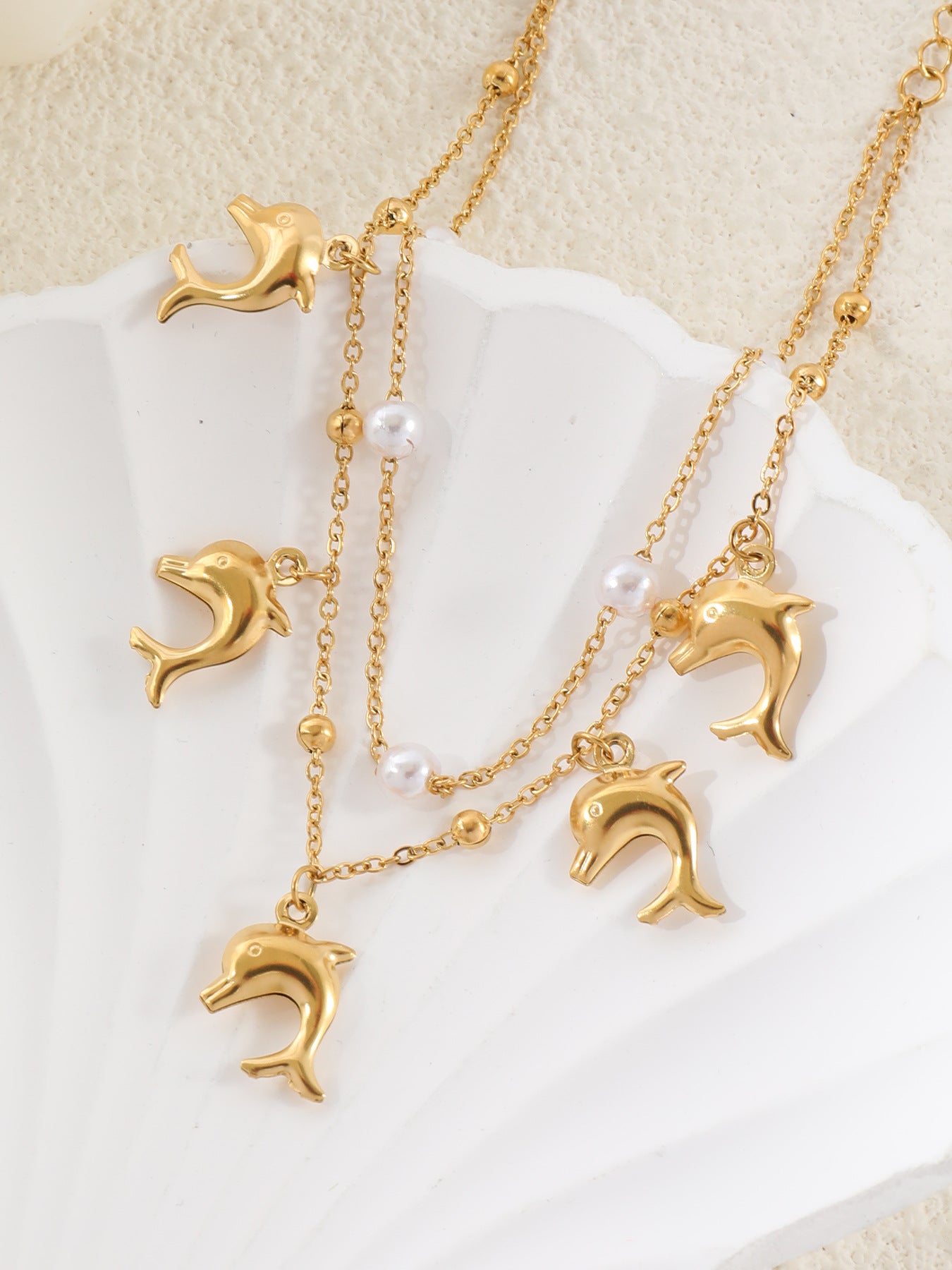 Round Beads Shell Anklet