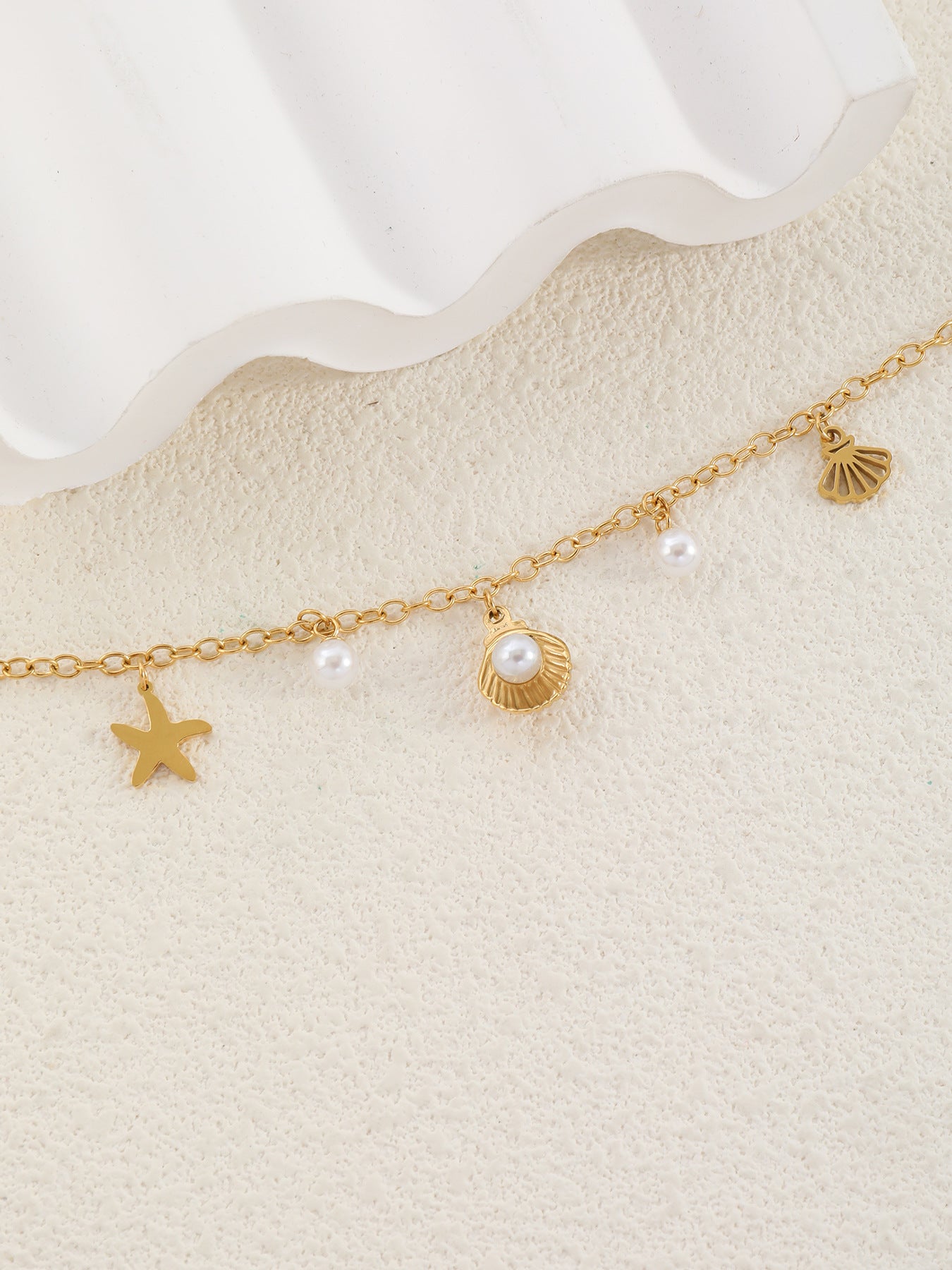 Round Beads Shell Anklet