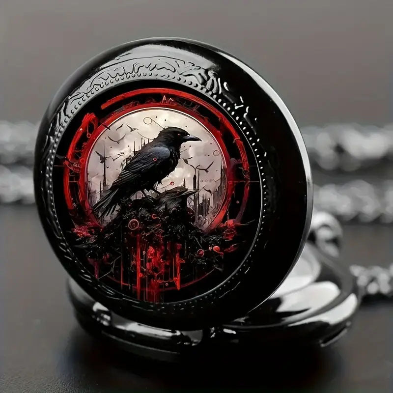 Fashion Retro Flip Decoration Necklace Watch Women