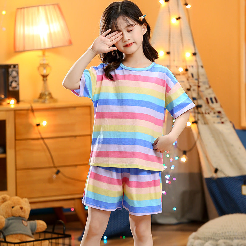 Children's Summer Short-sleeved Suit Homewear