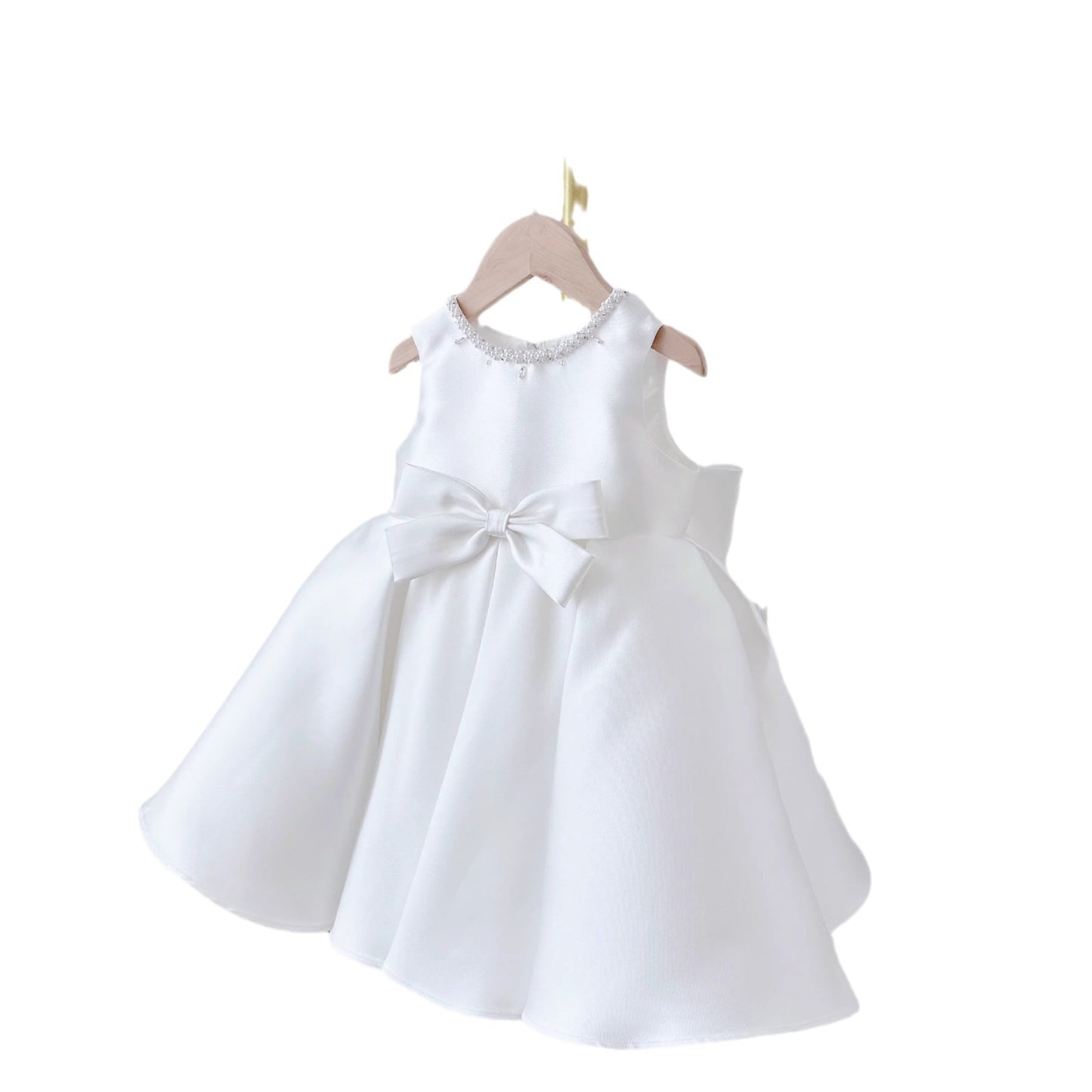 White Classic Baby Style Two-piece Set Dress